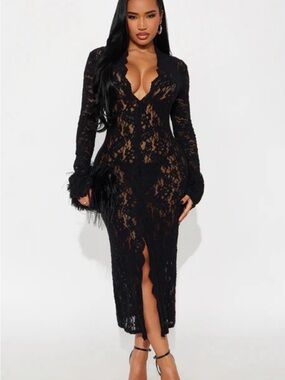 fitted lace wedding dress Taupe Bodycon Midi Dress - All Dresses main image 1